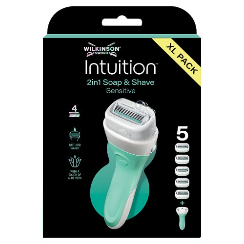 Wilkinson Sword Intuition 2in1 Razor Sensitive Care 5UP pack shot
