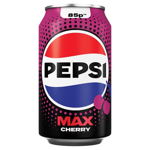 Pepsi Max Cherry 330ml PMP pack shot