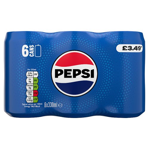 Pepsi Regular 6pk (6 x 330ml) PMP pack shot
