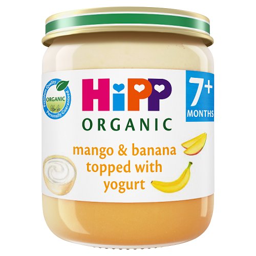 Hipp Organic Mango Banana Topped With Yogurt Baby Food Jar 7+ Months 160g - H1 pack shot