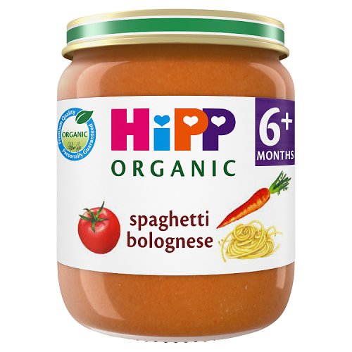 Hipp Organic Spaghetti Bolognese Baby Food Jar 6+ Months 125g - H1 pack shot