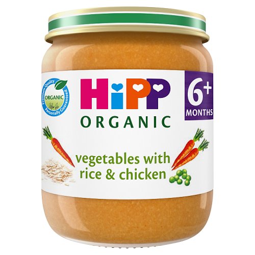 Hipp Organic Vegetables With Rice And Chicken Baby Food Jar 6+ Months 125g - H1 pack shot