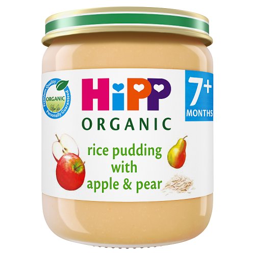 Hipp Organic Rice Pudding Apple & Pear 160g pack shot