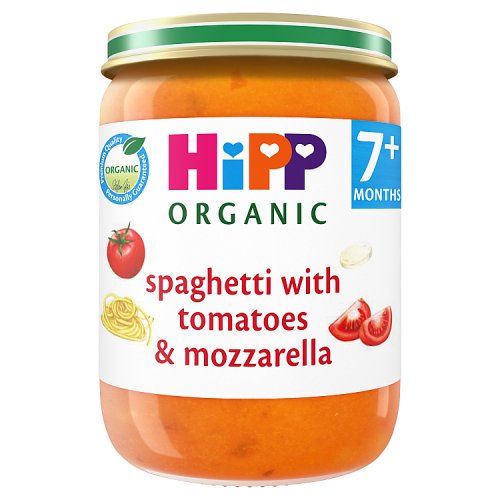 Hipp Organic Spaghetti With Tomatoes Mozzarella Baby Food Jar 7+ Months 190g - H1 pack shot