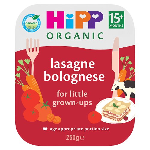 HiPP Organic Lasagne Bolognese Baby Food Tray 15 Months pack shot