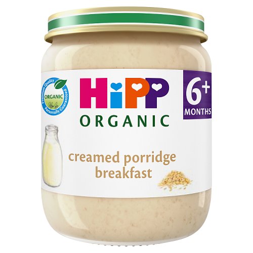 Hipp Organic Creamed Porridge Breakfast Baby Food Jar 6+ Months 125g - H1 pack shot