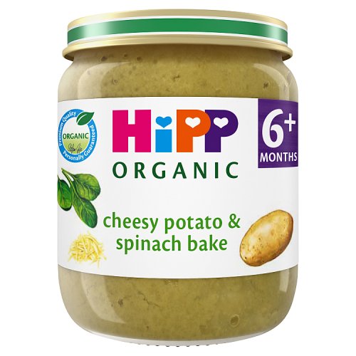 Hipp Organic Cheesy Potato Spinach Bake Baby Food Jar 6+ Months 125g - H1 pack shot