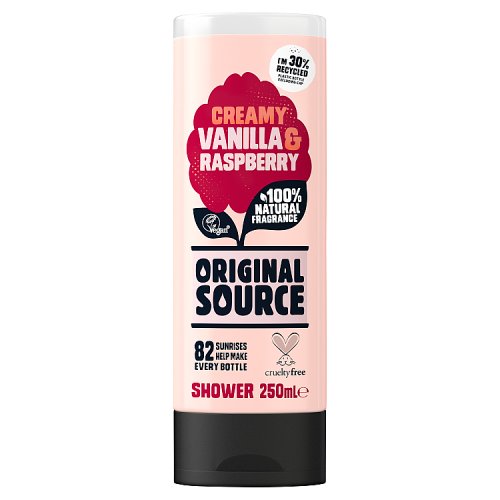 Original Source Shower Gel Creamy Raspberry 250ml pack shot