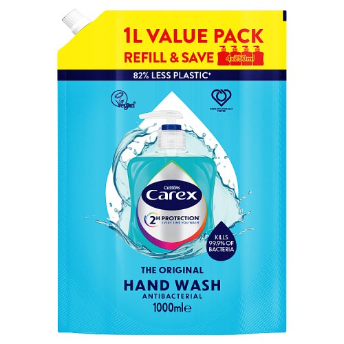 Carex Handwash DOY Eco Refill 1Ltr Original pack shot