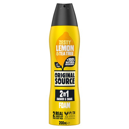 Original Source Bodywash Foamburst 200ml Zesty Lemon & Tea Tree pack shot