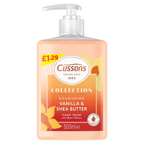 Creations Vanilla & Shea Butter Hand Wash 6x500ml PMP 1.29 pack shot