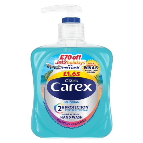 Carex Handwash Original 6x250ml PMP £1.65 pack shot