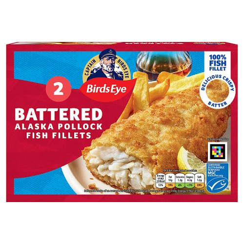 BIRDS EYE 2 FISH FILLETS IN BATTER pack shot