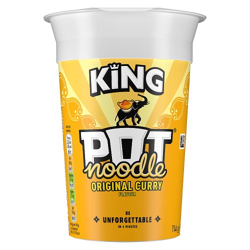 King Pot Noodle Original Curry 114g pack shot