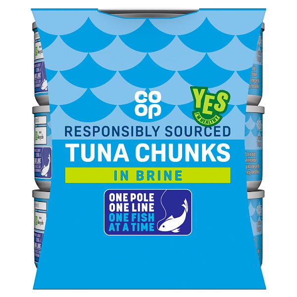 Co Op Tuna Chunks in Brine 3pk (3 x 145g) pack shot