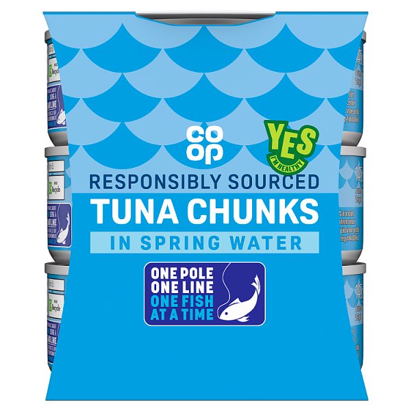 Co Op Tuna Chunks in Springwater 3pk (3 x 145g) pack shot