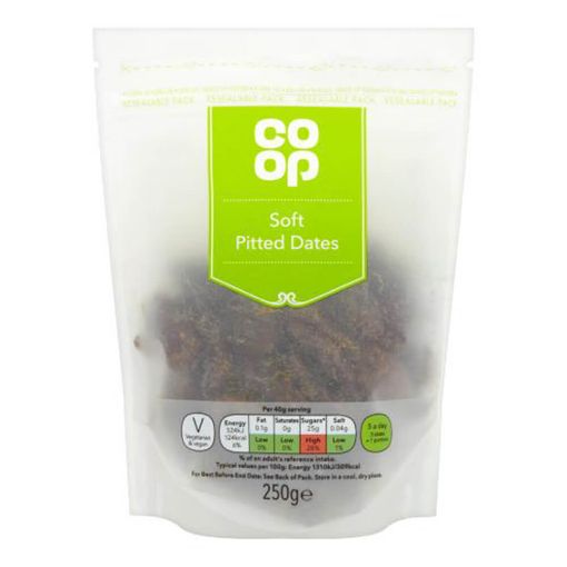 Co Op Soft Pitted Dates Ready to Eat 250g pack shot