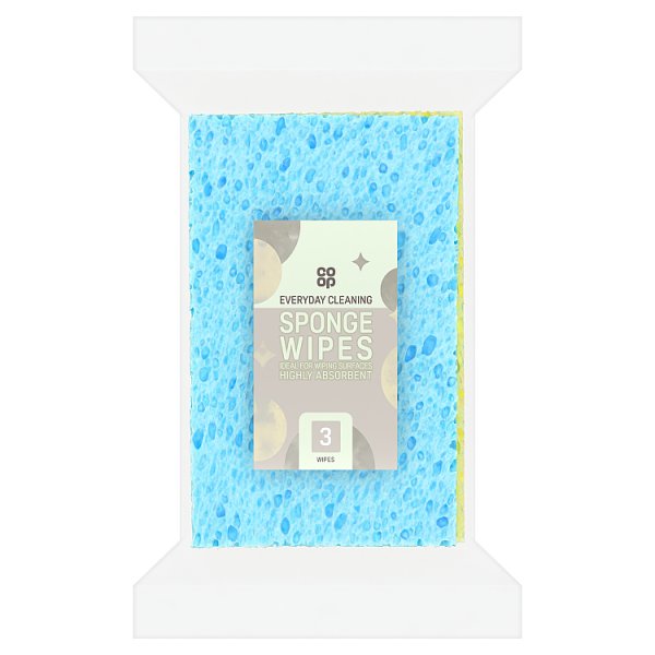 Co Op Sponge Wipes 3s pack shot