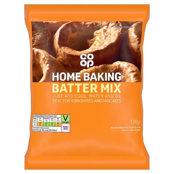 Co Op Pancake Batter Mix 130g pack shot