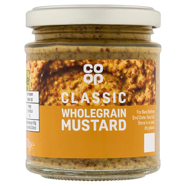 Co Op Wholegrain Mustard 185g pack shot