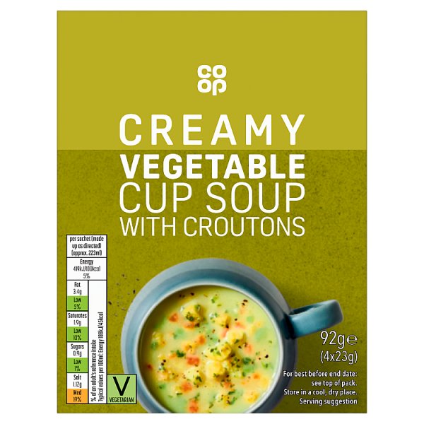 Co Op Creamy Vegetable Soup 4pk (4 x 23g) pack shot