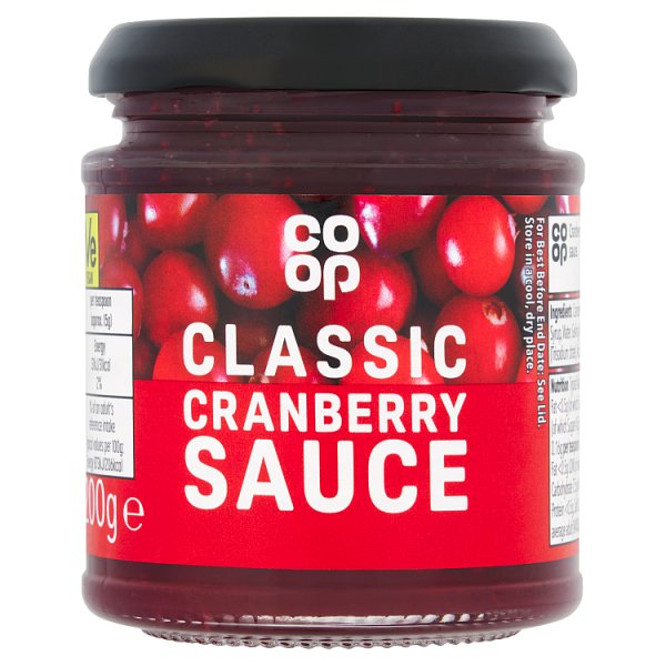 Co Op Cranberry Sauce 200g pack shot