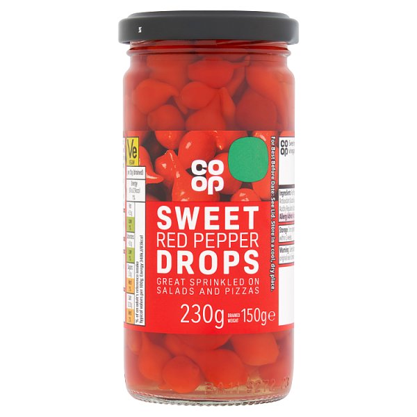Co Op Sweet Red Pepper Drops 230g pack shot