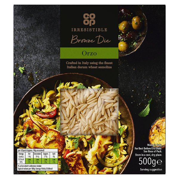 Co Op Irresistible Orzo 500g pack shot