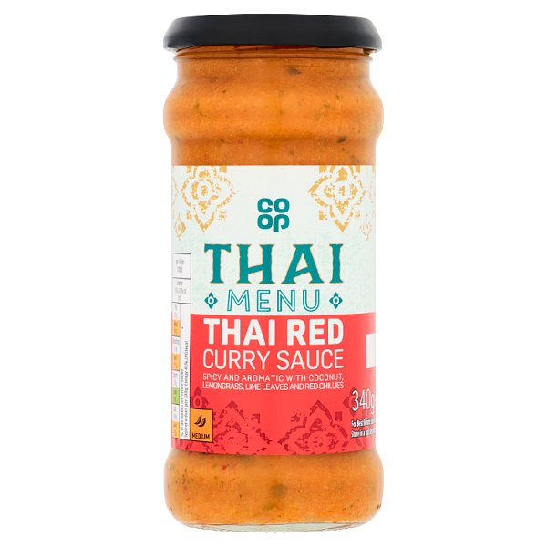 Co Op Red Thai Curry Sauce 340g pack shot