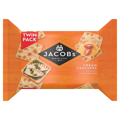 Jacobs Cream Crackers Twin 2pk (2 x 200g) pack shot