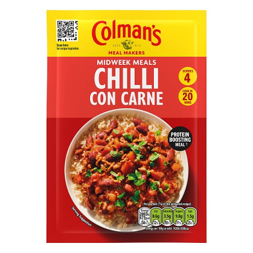 Colmans Sauce Mix Chilli 16x50g pack shot