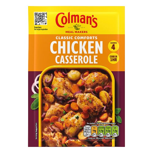 Colmans Sauce Mix Chicken Cassarole 16x40g pack shot