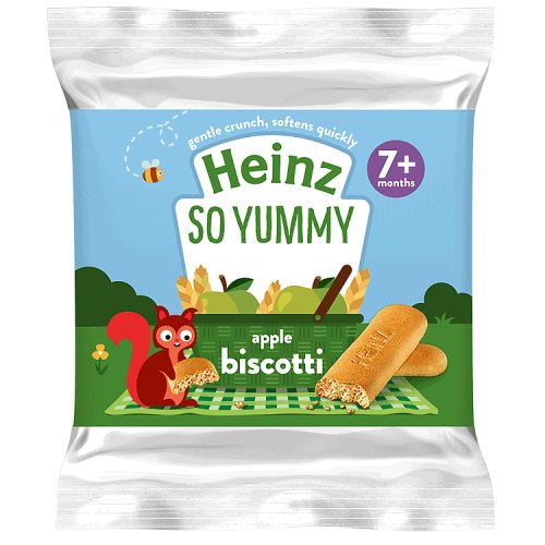 Heinz Biscotti Reduced Sugar Apple 60g pack shot