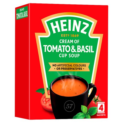 Heinz Cup Soup Tomato Basil 4pk (4 x 88g) pack shot