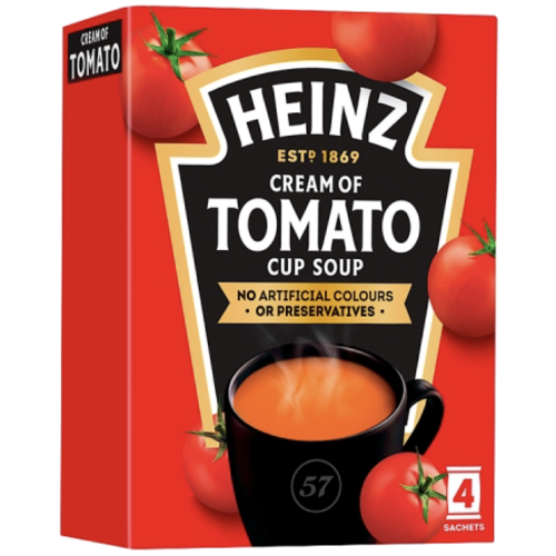 Heinz Cup Soup Tomato Dry PM £1.59 88g pack shot
