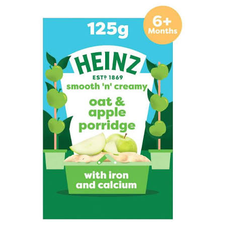 Heinz Oat Apple Porridge 125g pack shot