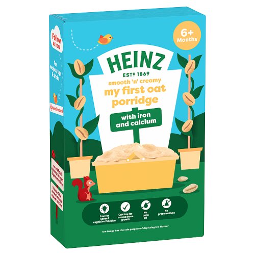 Heinz Cereals Creamy Fruit & Yogurt Porridge Baby Food 6M+ 125g pack shot