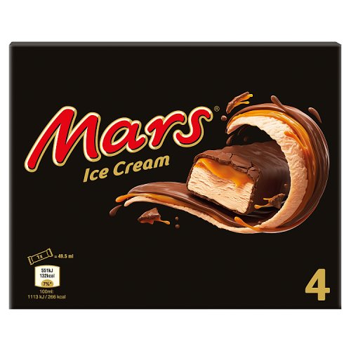 Mars Ice Cream Bars 4pk pack shot