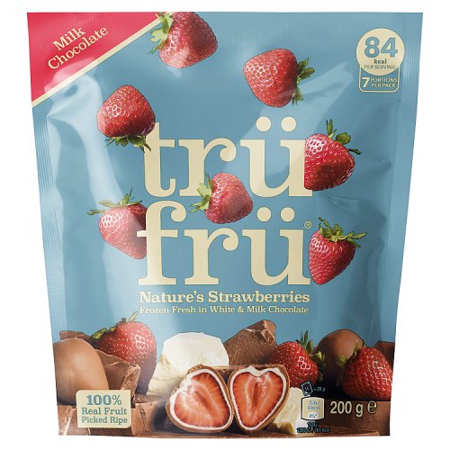 Truefrue Erdbeere Weisse Schoko 200g pack shot