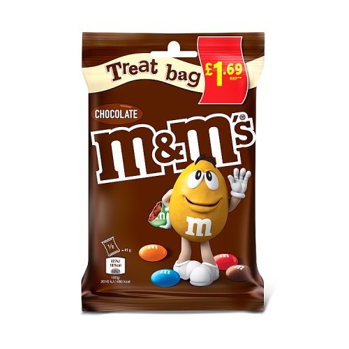 M&Ms Treat Bag Chocolate 82g PM £1.69 pack shot