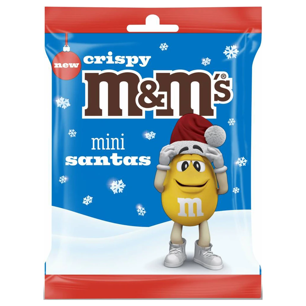 M&ms Crispy Santa Bag Clipstrip 55g pack shot