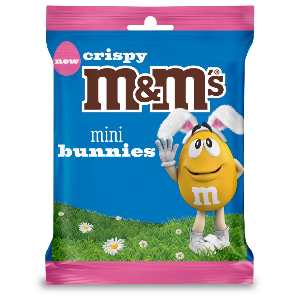 M&ms Crispy Mini Bunnies Clip Strip 55g pack shot
