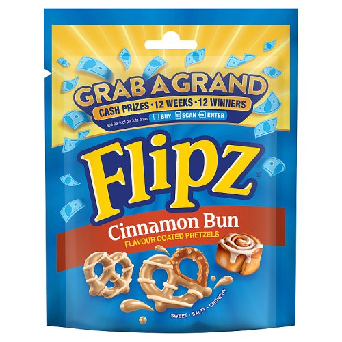 Flipz Cinnamon Bun 90g pack shot
