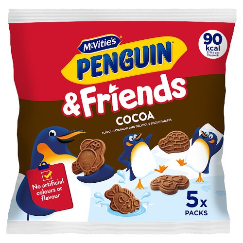 McVities Penguin & Friends Cocoa 5pk (5 x 20g) pack shot