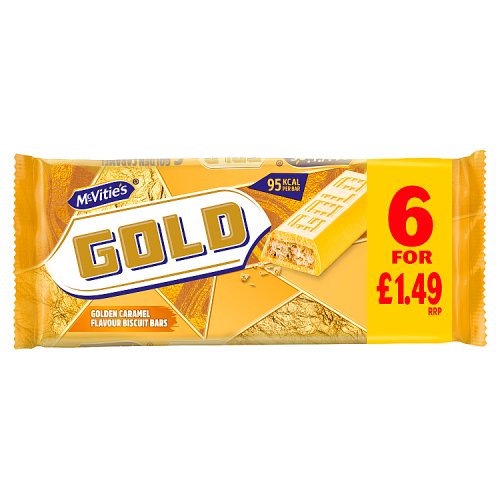 McVities Gold Biscuit Bars PM £1.49 110g pack shot