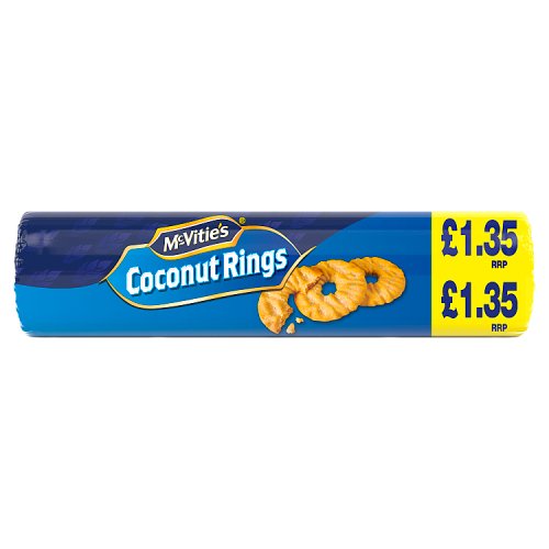 McVities Coconut Rings 300g PMP pack shot
