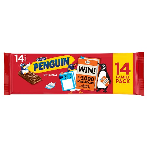 McVities Penguin Original Biscuit Bars 14pk (14 x 24.6g) pack shot