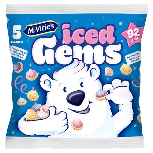 McVities Iced Gems 5pk (5 x 23g) pack shot