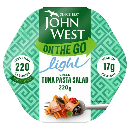 John West Tuna Pasta Salad Light Greek 220g pack shot
