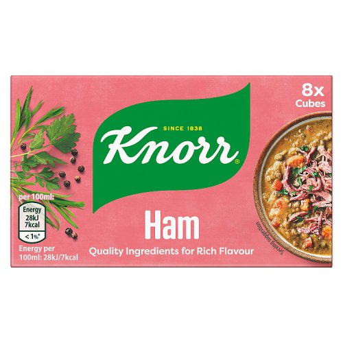 Knorr Stock Cubes 8S Ham 12x80g pack shot